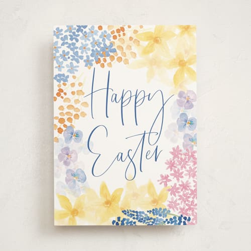 This is a tulips greeting cards with standard by frau brandt called easter meadow printing on signature in greeting cards