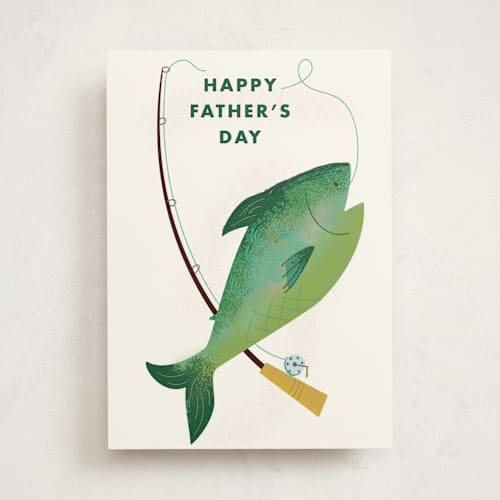 This is a river fathers day cards with standard by Urban Daisies called fishing dad printing on signature in greeting cards