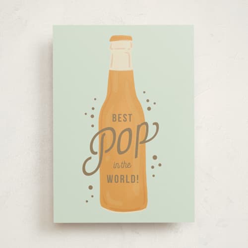 This is a mint fathers day cards with standard by Tennie and Co. called pop printing on signature in greeting cards