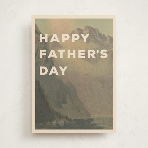 This is a moss fathers day cards with standard by Violet and Mae called adventure printing on signature in greeting cards
