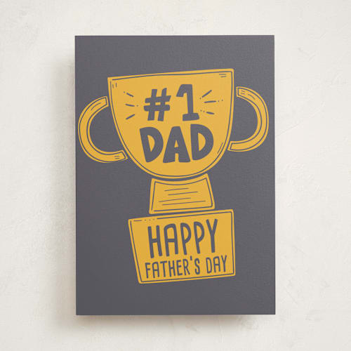 This is a slate fathers day cards with standard by Vera Lim called dad cup printing on signature in greeting cards