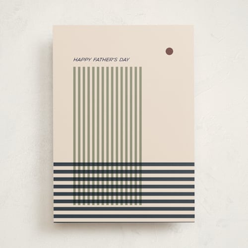 This is a blush fathers day cards with standard by Alex Roda called crossing stripes printing on signature in greeting cards