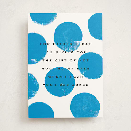 This is a pool fathers day cards with standard by Kristie Kern called dad joke printing on signature in greeting cards