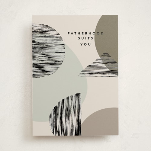 This is a stone fathers day cards with standard by Creo Study called modern whimsy printing on signature in greeting cards