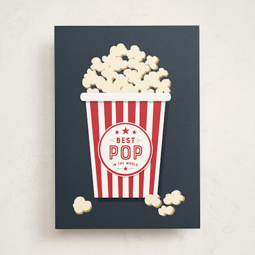 This is a navy fathers day cards with standard by Laura Bercovich called best pop printing on signature in greeting cards