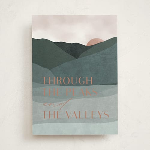 This is a spruce fathers day cards with standard by Erin German called peaks and valleys printing on signature in greeting cards