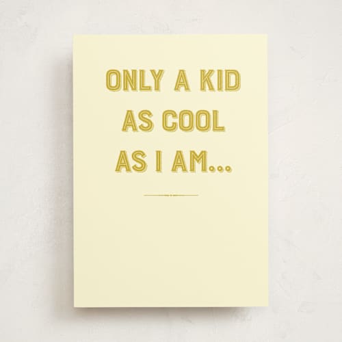 This is a mustard fathers day cards with standard by Sarah Cohn called cool dad printing on signature in greeting cards