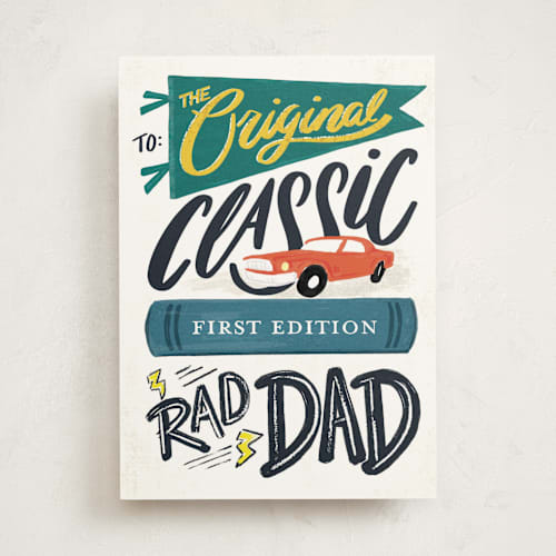 This is a cream fathers day cards with standard by Shiny Penny Studio called to the original printing on signature in greeting cards