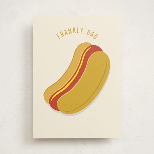 This is a beige fathers day cards with standard by Alexandra Cohn called frankly printing on signature in greeting cards