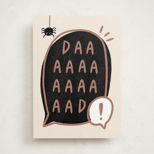 This is a beige fathers day cards with standard by Cindy Chu called daaaaaaaad printing on signature in greeting cards