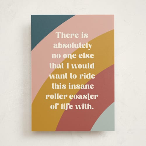 This is a rainbow fathers day cards with standard by Jessica Corliss called rollercoaster printing on signature in greeting cards
