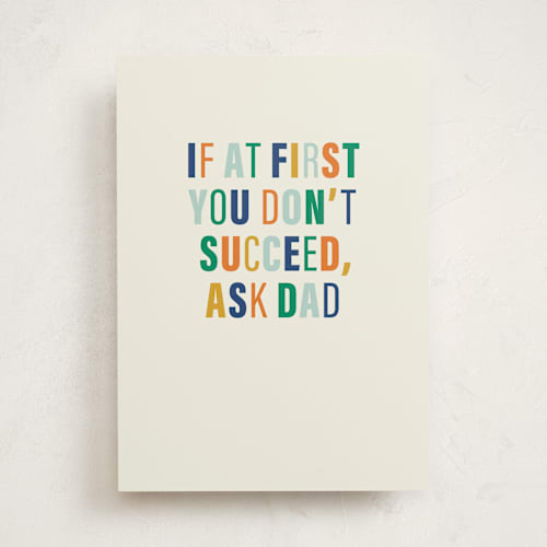 This is a confetti fathers day cards with standard by Ellen Schlegelmilch called ask dad printing on signature in greeting cards