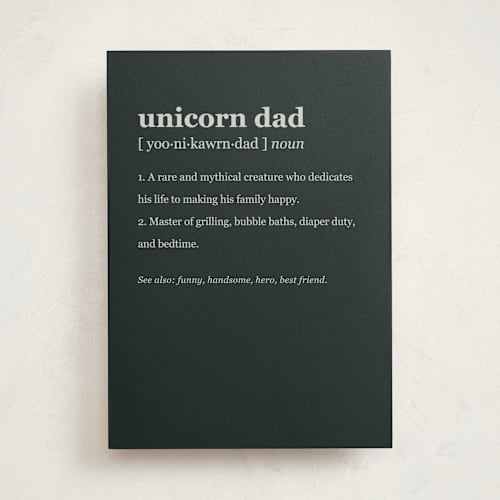 This is a seaweed birthday cards for him with standard by Maria Alou called unicorn dad printing on signature in greeting cards