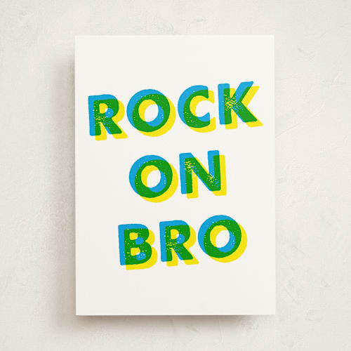 This is a sapphire birthday cards for him with standard by Tennie and Co. called bro printing on signature in greeting cards