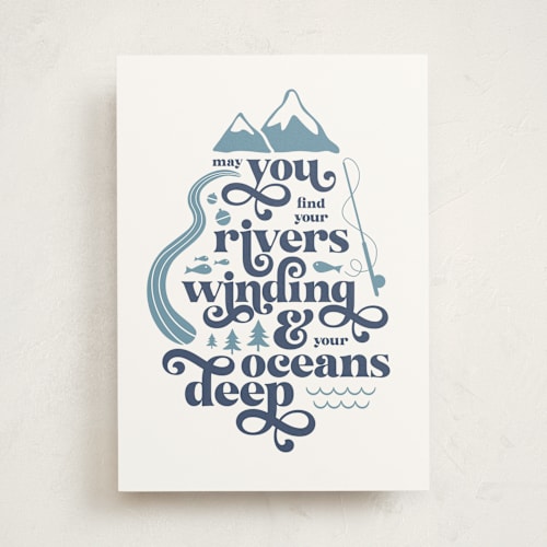 This is a ocean birthday cards for him with standard by Kamala Nahas called oceans deep printing on signature in greeting cards