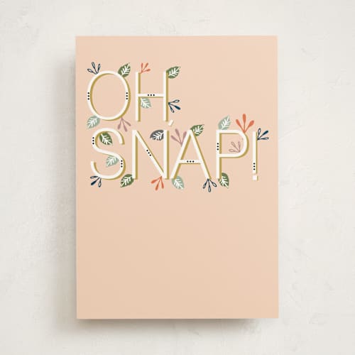This is a peach birthday cards for her with standard by Lisa Samartino Design called glowing garden printing on signature in greeting cards
