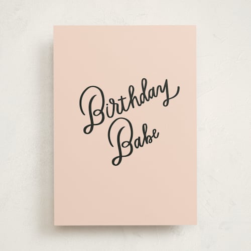 This is a bubblegum birthday cards for her with standard by Marabou Design called bday babe printing on signature in greeting cards