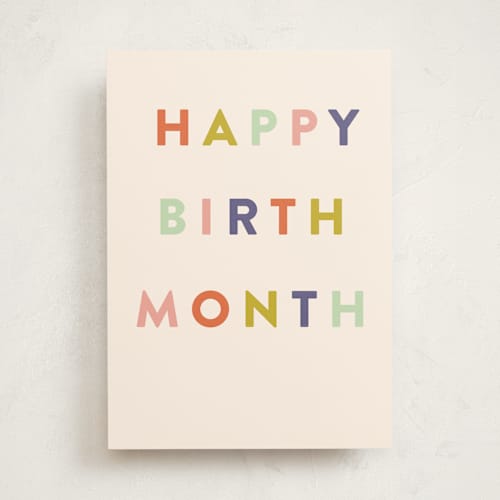 This is a poppy birthday cards for her with standard by Pixel and Hank called birth month printing on signature in greeting cards