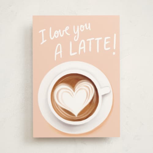 This is a blush birthday cards for her with standard by chocomocacino called ema printing on signature in greeting cards