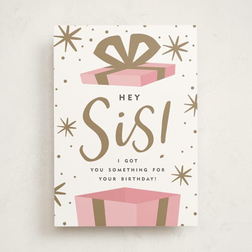 This is a blush birthday cards for her with standard by Oma N. Ramkhelawan called gift printing on signature in greeting cards