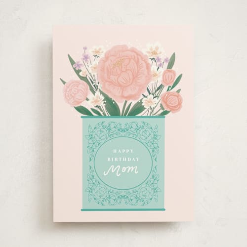 This is a aqua birthday cards for her with standard by Itsy Belle Studio called a beautiful day printing on signature in greeting cards