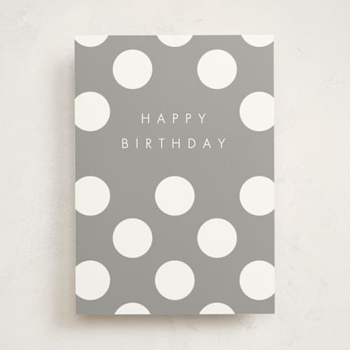 This is a slate birthday cards for her with standard by AK Graphics called polka printing on signature in greeting cards