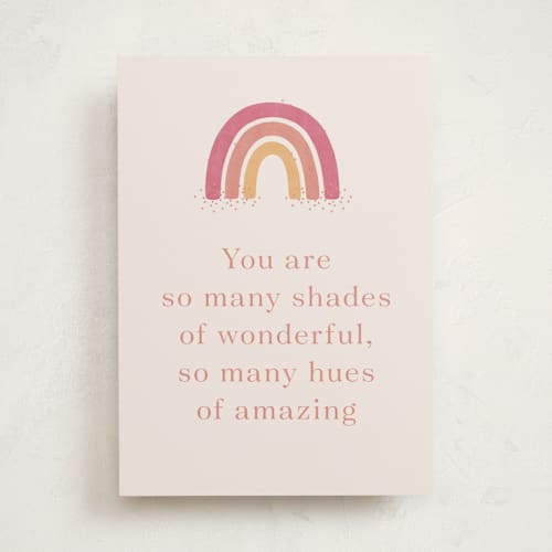 This is a rainbow birthday cards for her with standard by Kacey Kendrick Wagner called shades of wonderful printing on signature in greeting cards