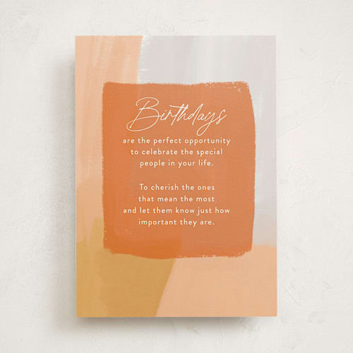 This is a tangerine birthday cards for her with standard by Ashlee Townsend called birthday opportunity printing on signature in greeting cards