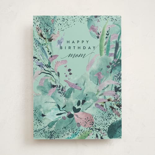 This is a ocean birthday cards for her with standard by Lucrecia Caporale called sweetest mom printing on signature in greeting cards