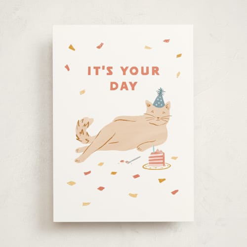This is a cream birthday cards for her with standard by Jennifer A. Smith called birthday suit printing on signature in greeting cards