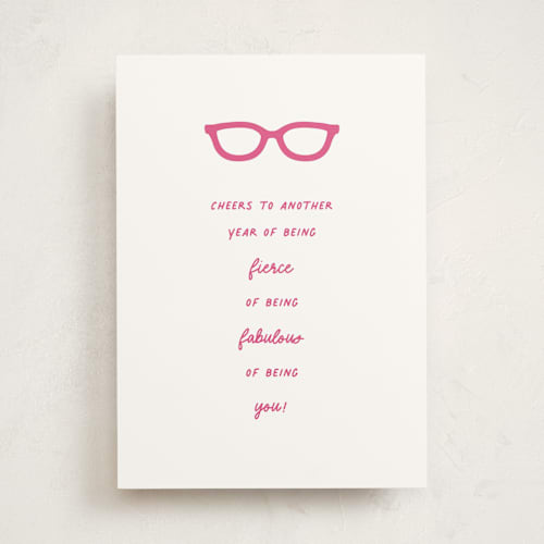 This is a poppy birthday cards for her with standard by Sarah Hale called fierce birthday printing on signature in greeting cards