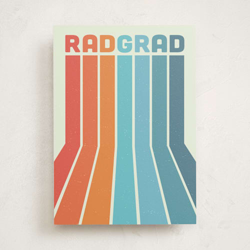 This is a mint graduation cards with standard by Tennie and Co. called rad grad printing on signature in greeting cards