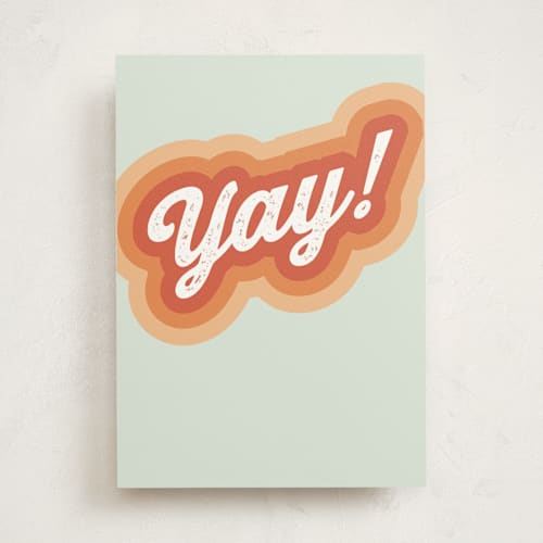 This is a mint graduation cards with standard by Tennie and Co. called yay printing on signature in greeting cards