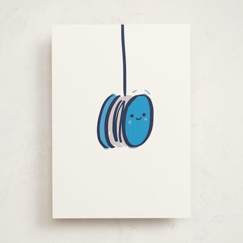 This is a navy graduation cards with standard by Lori Wemple called yoyo printing on signature in greeting cards