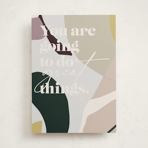 This is a slate graduation cards with standard by Nicoletta Savod called great things printing on signature in greeting cards