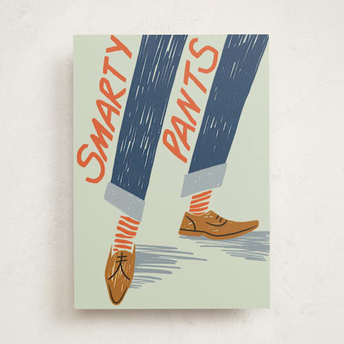 This is a mint graduation cards with standard by Vivian Yiwing called congrats smarty pants printing on signature in greeting cards