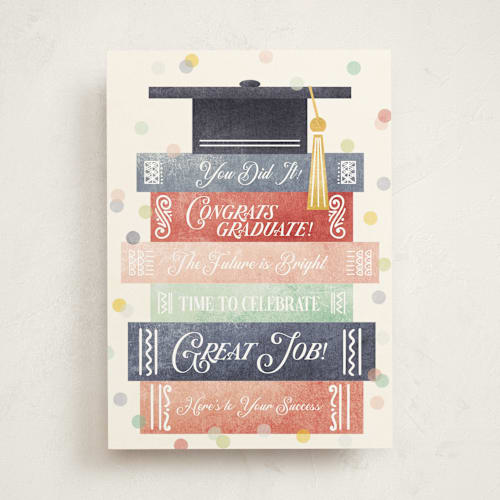 This is a colorful graduation cards with standard by Noonday Design called congrats, you did it, graduate printing on signature in greeting cards