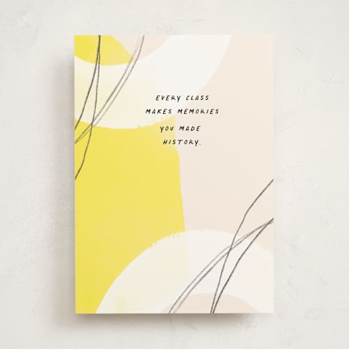 This is a sunshine graduation cards with standard by Annie Clark called history made printing on signature in greeting cards