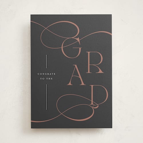 This is a ink graduation cards with standard by Carolyn MacLaren called grad line printing on signature in greeting cards