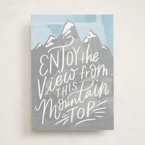 This is a snow graduation cards with standard by Alethea and Ruth called mountaintop printing on signature in greeting cards