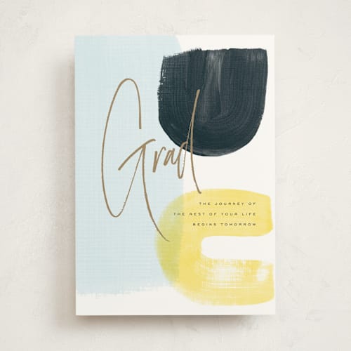 This is a sky blue graduation cards with standard by Kristie Kern called it begins printing on signature in greeting cards