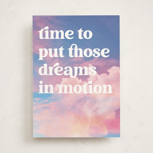 This is a sunset graduation cards with standard by Catherine Culvenor called dreams in motion printing on signature in greeting cards