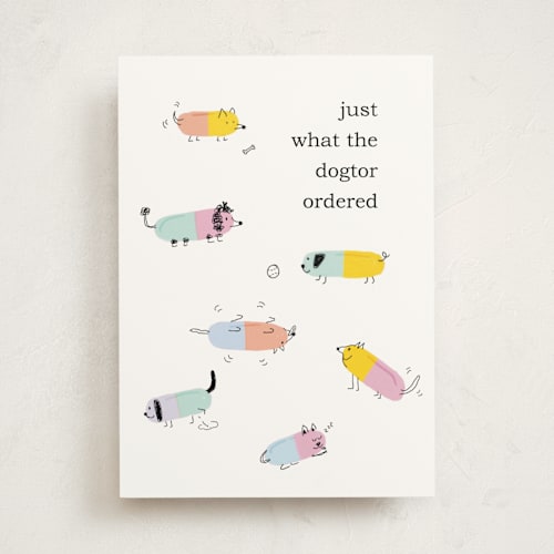 This is a snow get well soon cards with standard by Catherine Culvenor called pupscription printing on signature in greeting cards