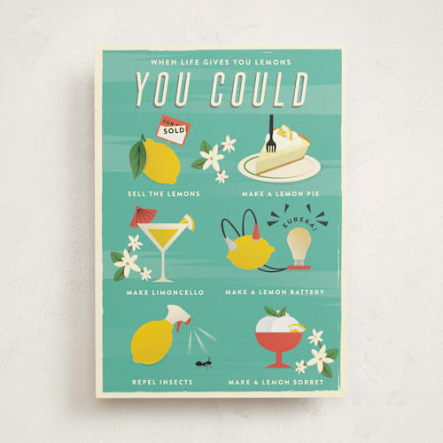 This is a mint get well soon cards with standard by Ana de Sousa called lemon options printing on signature in greeting cards