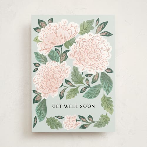 This is a minty get well soon cards with standard by Paper Raven Co. called enchantment printing on signature in greeting cards