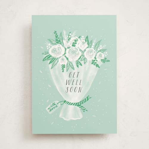 This is a mint get well soon cards with standard by iamtanya called get well soon bouquet printing on signature in greeting cards