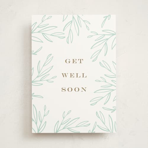 This is a mint get well soon cards with standard by Ilze Lucero called get well soon branches printing on signature in greeting cards
