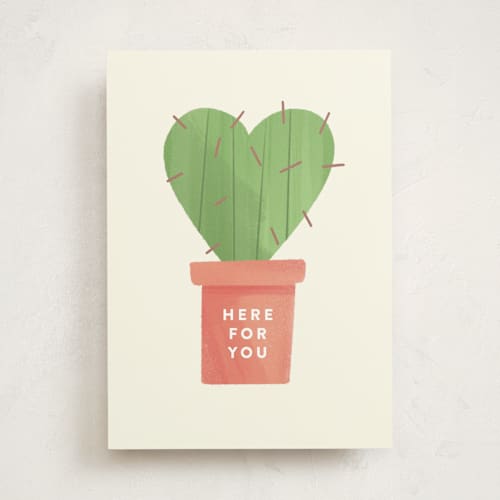 This is a lime get well soon cards with standard by The Carillos called prickly printing on signature in greeting cards