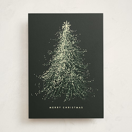 This is a pine greeting cards with standard by Leah Bisch called inside: may the season be full of love and light. printing on signature in greeting cards