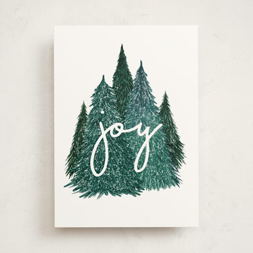 This is a frozen lake greeting cards with standard by Remioni called pines printing on signature in greeting cards